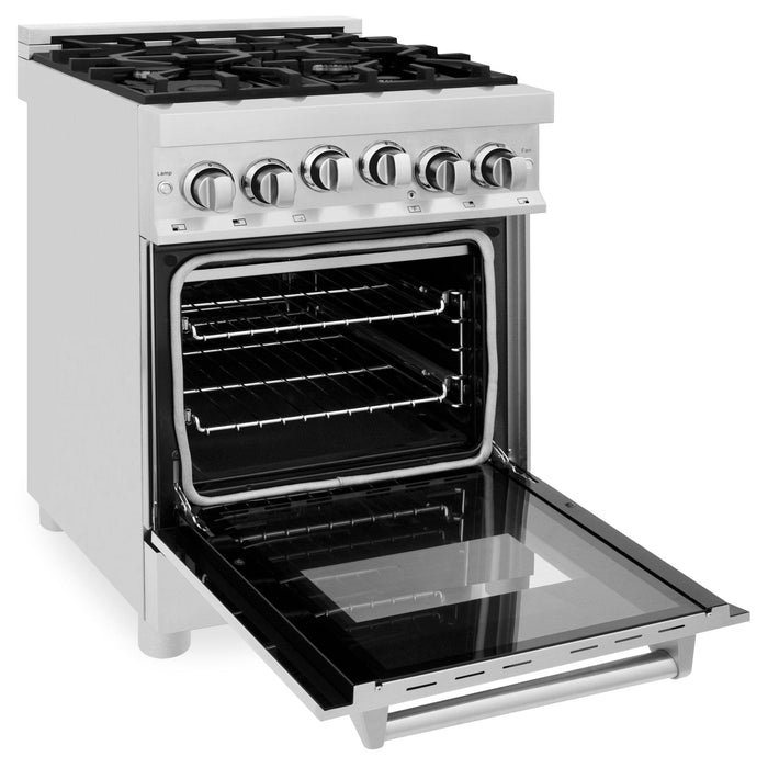ZLINE 24" Gas on Gas Range, Stainless Steel, RG24 - Farmhouse Kitchen and Bath