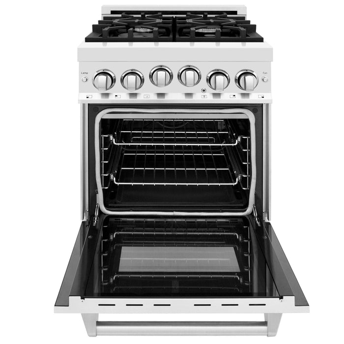 ZLINE 24" Gas on Gas Range, Stainless Steel, RG24 - Farmhouse Kitchen and Bath