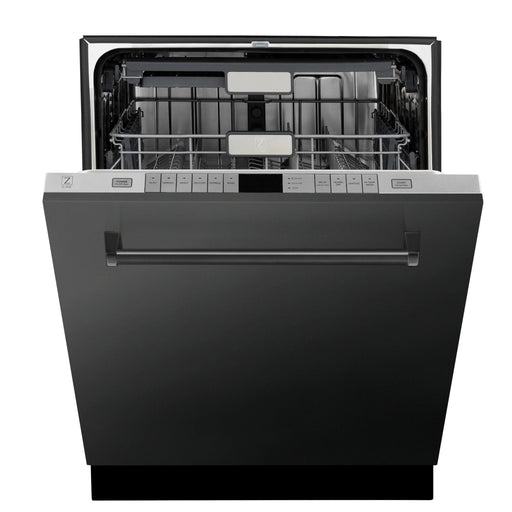 ZLINE 24 in. Panel - Included Monument Series 3rd Rack Top Touch Control Dishwasher with Color Options and Stainless Steel Tub DWMT - BS - 24 - Farmhouse Kitchen and Bath