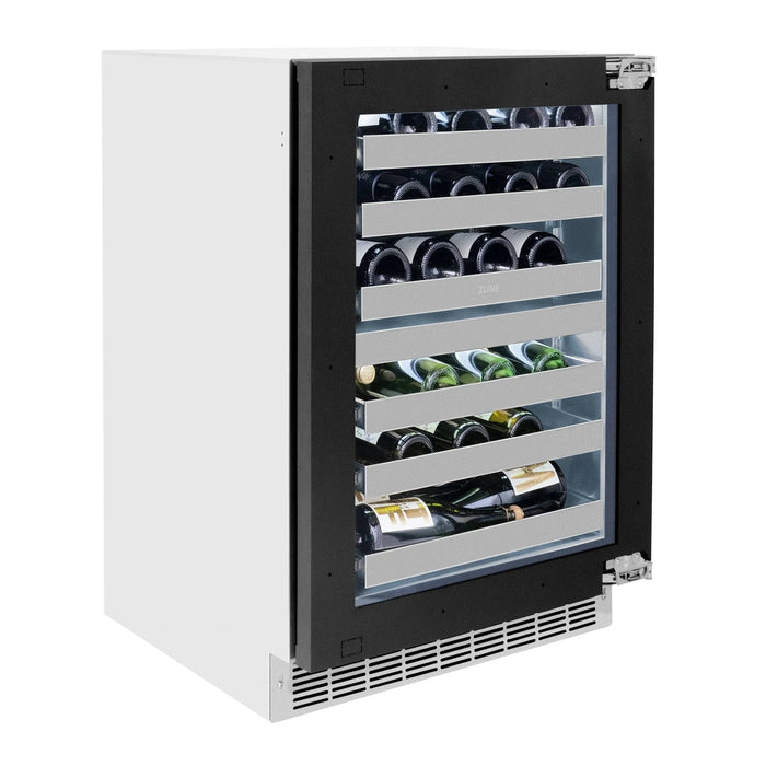 ZLINE 24 in. Touchstone Dual Zone 44 Bottle Wine Cooler With Panel Ready Glass Door RWDPO - 24 - Farmhouse Kitchen and Bath