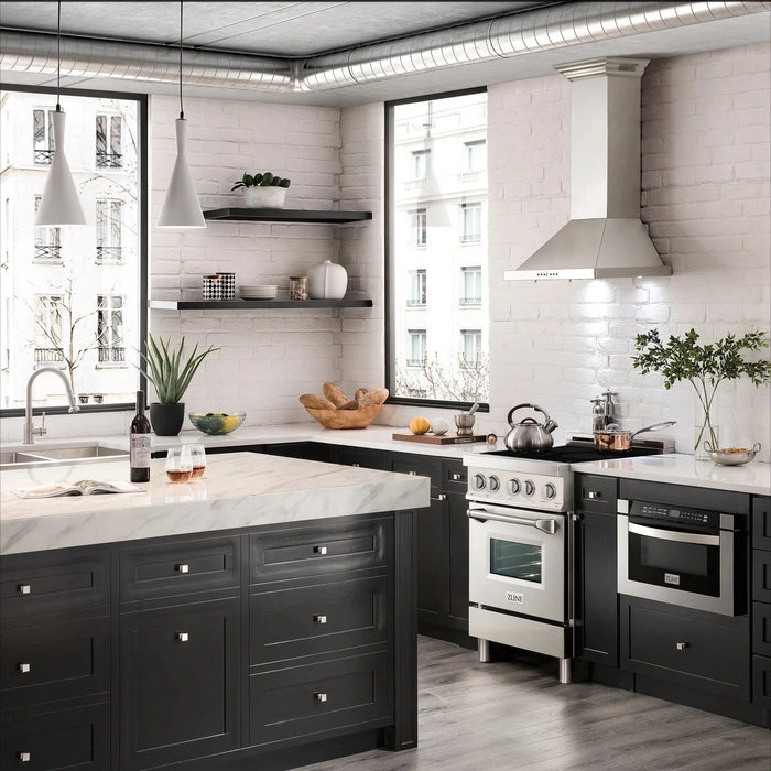 ZLINE 24" Induction Range with a 3 Element Stove and Electric Oven in Stainless Steel RAIND - 24 - Farmhouse Kitchen and Bath