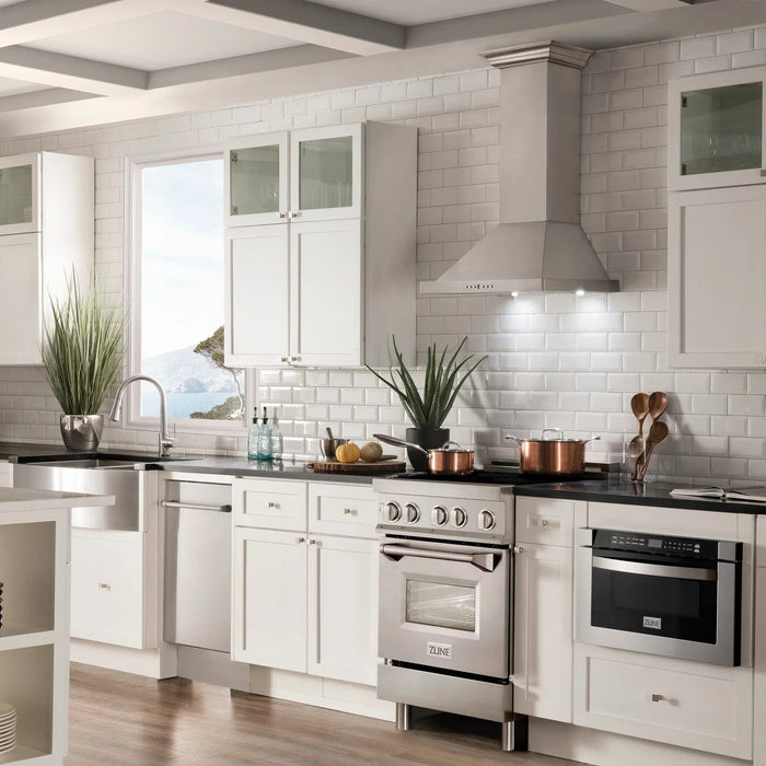 ZLINE 24" Induction Range with a 3 Element Stove and Electric Oven in Stainless Steel RAIND - 24 - Farmhouse Kitchen and Bath
