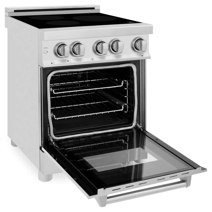 ZLINE 24" Induction Range with a 3 Element Stove and Electric Oven in Stainless Steel RAIND - 24 - Farmhouse Kitchen and Bath