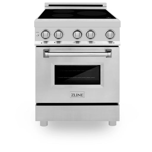 ZLINE 24" Induction Range with a 3 Element Stove and Electric Oven in Stainless Steel RAIND - 24 - Farmhouse Kitchen and Bath
