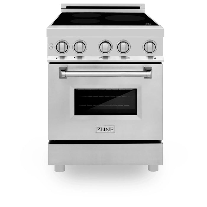 ZLINE 24" Induction Range with a 3 Element Stove and Electric Oven in Stainless Steel RAIND - 24 - Farmhouse Kitchen and Bath