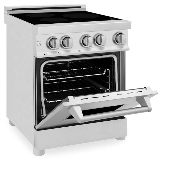 ZLINE 24" Induction Range with a 3 Element Stove and Electric Oven in Stainless Steel RAIND - 24 - Farmhouse Kitchen and Bath