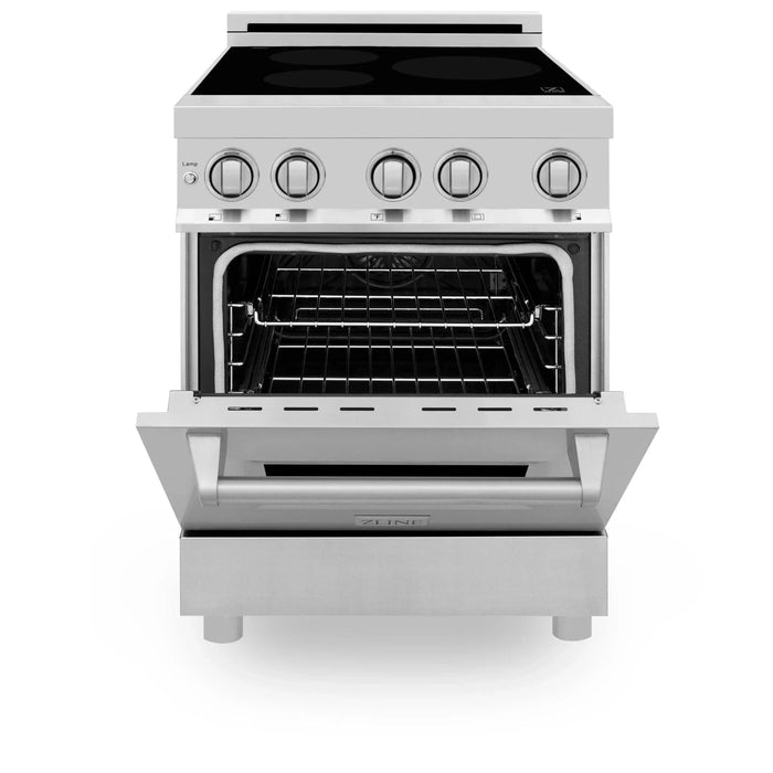 ZLINE 24" Induction Range with a 3 Element Stove and Electric Oven in Stainless Steel RAIND - 24 - Farmhouse Kitchen and Bath