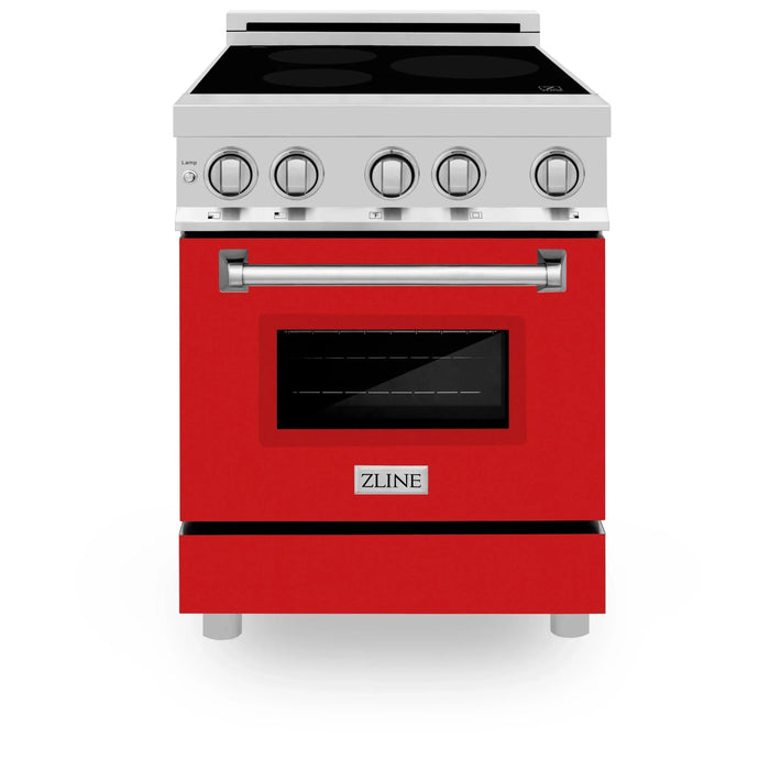 ZLINE 24" Induction Range with a 3 Element Stove and Electric Oven in Stainless Steel RAIND - RG - 24 - Farmhouse Kitchen and Bath