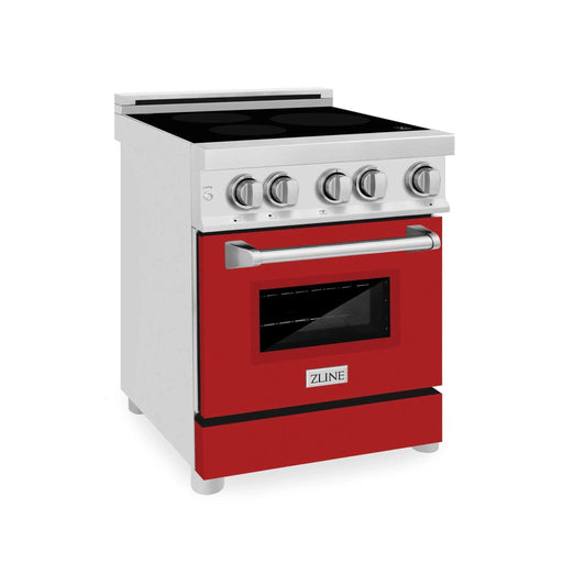 ZLINE 24" Induction Range with a 3 Element Stove and Electric Oven in Stainless Steel RAIND - RG - 24 - Farmhouse Kitchen and Bath