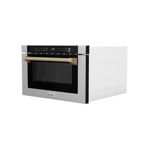 ZLINE 24" Microwave Drawer, Stainless Steel, Bronze MWDZ - 1 - SS - H - CB - Farmhouse Kitchen and Bath