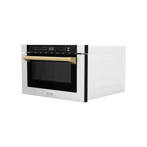 ZLINE 24" Microwave Drawer, Stainless Steel,Gold MWDZ - 1 - H - G - Farmhouse Kitchen and Bath