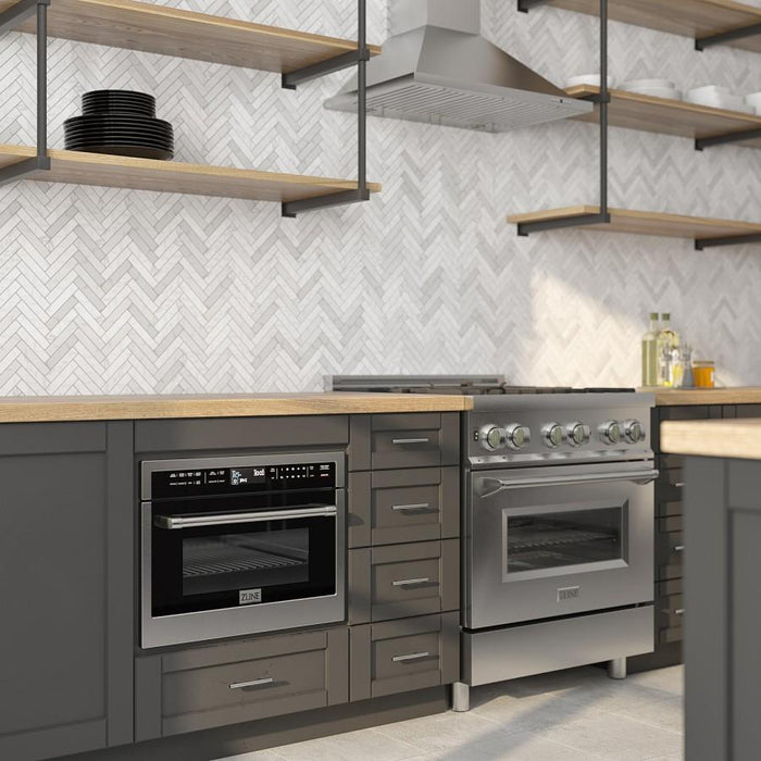 ZLINE 24" Microwave Wall Oven, Stainless Steel, MWO - 24 - Farmhouse Kitchen and Bath