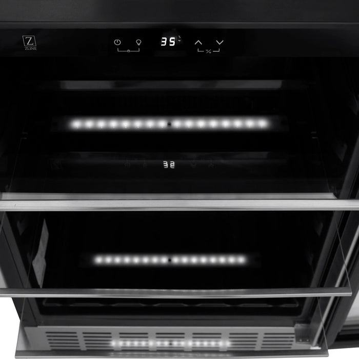 ZLINE 24" Monument 154 Can Beverage Fridge in Stainless Steel RBV - US - 24 - Farmhouse Kitchen and Bath