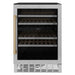 ZLINE 24" Monument Autograph Edition Dual Zone 44 - Bottle Wine Cooler in Stainless Steel with Champagne Bronze Accents RWVZ - UD - 24 - CB - Farmhouse Kitchen and Bath