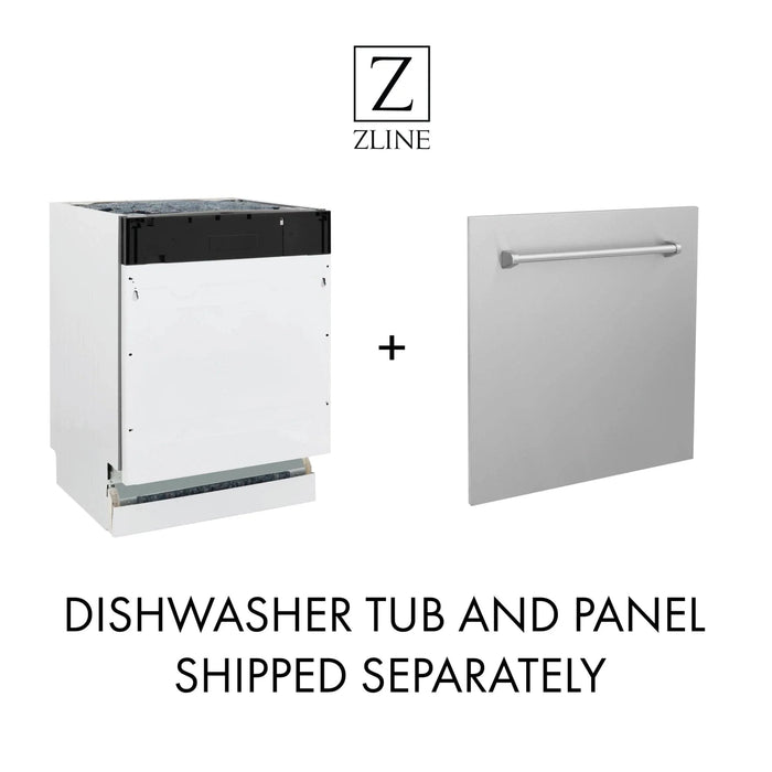ZLINE 24" Tallac Series 3rd Rack Dishwasher Black Stainless Steel Tub DWV - BS - 24 - Farmhouse Kitchen and Bath