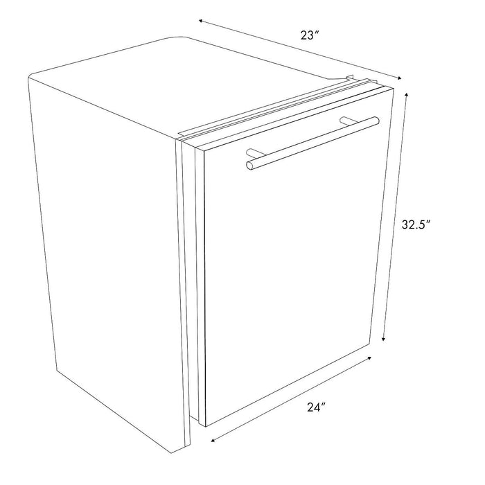 ZLINE 24" Top Control Dishwasher, Stainless Tub, DW - 304 - H - 24 - Farmhouse Kitchen and Bath