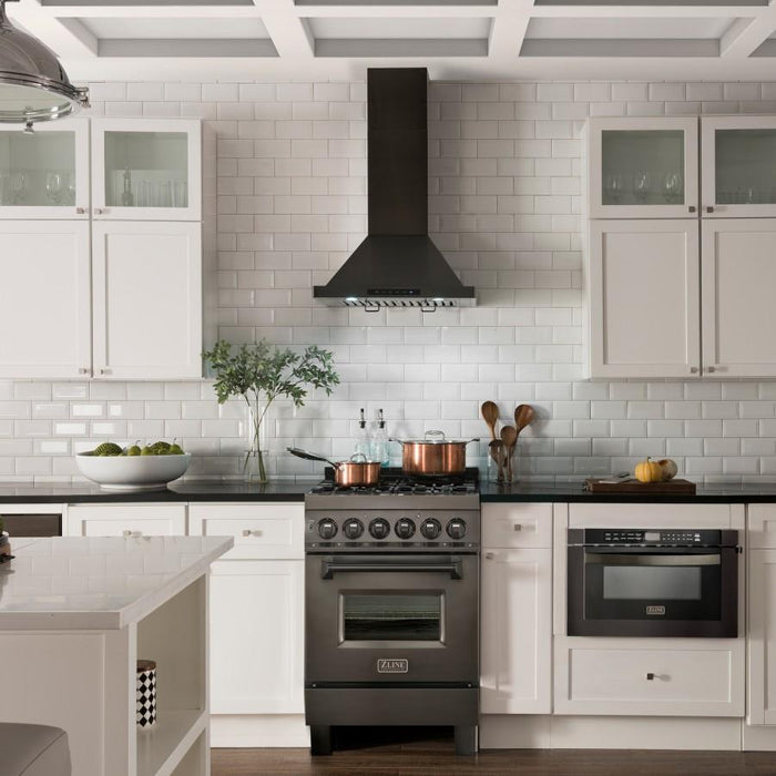 ZLINE 24" Wall Range Hood, Black Stainless Steel, BSKBN - 24 - Farmhouse Kitchen and Bath