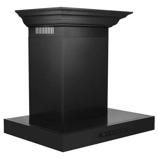 ZLINE 24" Wall Range Hood, Black Stainless, with Crown, BSKENCRN - 24 - Farmhouse Kitchen and Bath