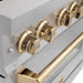 ZLINE 30" Autograph Dual Fuel Range, DuraSnow Stainless, Gold, RASZ - SN - 30 - G - Farmhouse Kitchen and Bath