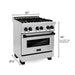 ZLINE 30" Autograph Dual Fuel Range, Stainless Steel, RAZ - 30 - MB - Farmhouse Kitchen and Bath