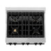 ZLINE 30" Autograph Dual Fuel Range, Stainless Steel, RAZ - 30 - MB - Farmhouse Kitchen and Bath