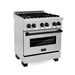 ZLINE 30" Autograph Dual Fuel Range, Stainless Steel, RAZ - 30 - MB - Farmhouse Kitchen and Bath
