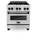 ZLINE 30" Autograph Dual Fuel Range, Stainless Steel, RAZ - 30 - MB - Farmhouse Kitchen and Bath
