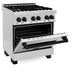 ZLINE 30" Autograph Dual Fuel Range, Stainless Steel, RAZ - 30 - MB - Farmhouse Kitchen and Bath