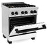 ZLINE 30" Autograph Dual Fuel Range, White Door, RAZ - WM - 30 - MB - Farmhouse Kitchen and Bath