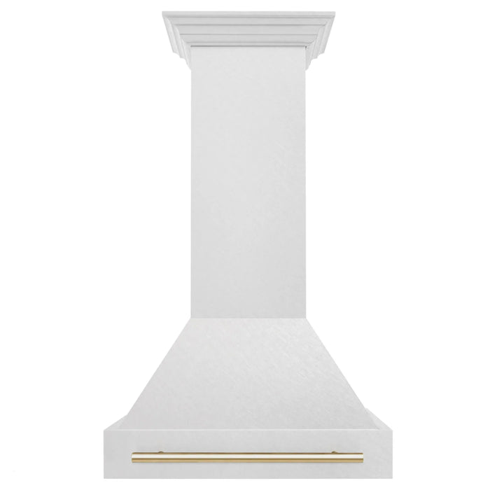 ZLINE 30" Autograph DuraSnow Stainless Steel Hood 8654SNZ - 30 - G - Farmhouse Kitchen and Bath