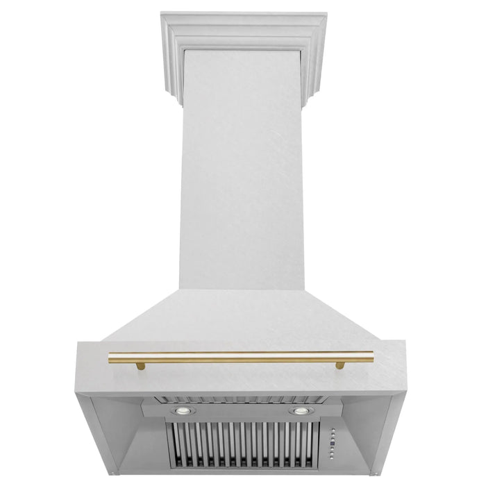 ZLINE 30" Autograph DuraSnow Stainless Steel Hood 8654SNZ - 30 - G - Farmhouse Kitchen and Bath