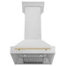 ZLINE 30" Autograph DuraSnow Stainless Steel Hood 8654SNZ - 30 - G - Farmhouse Kitchen and Bath