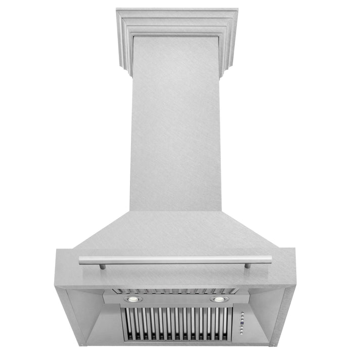 ZLINE 30" Autograph DuraSnow Stainless Steel Wall Range Hood 8654SNX - 30 - Farmhouse Kitchen and Bath