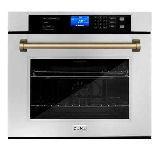 ZLINE 30" Autograph Edition Single Wall Oven with Self Clean and True Convection in Stainless Steel AWSZ - 30 - CB - Farmhouse Kitchen and Bath