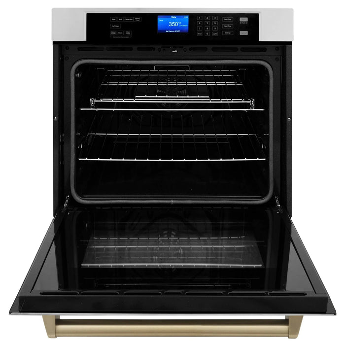 ZLINE 30" Autograph Edition Single Wall Oven with Self Clean and True Convection in Stainless Steel AWSZ - 30 - CB - Farmhouse Kitchen and Bath