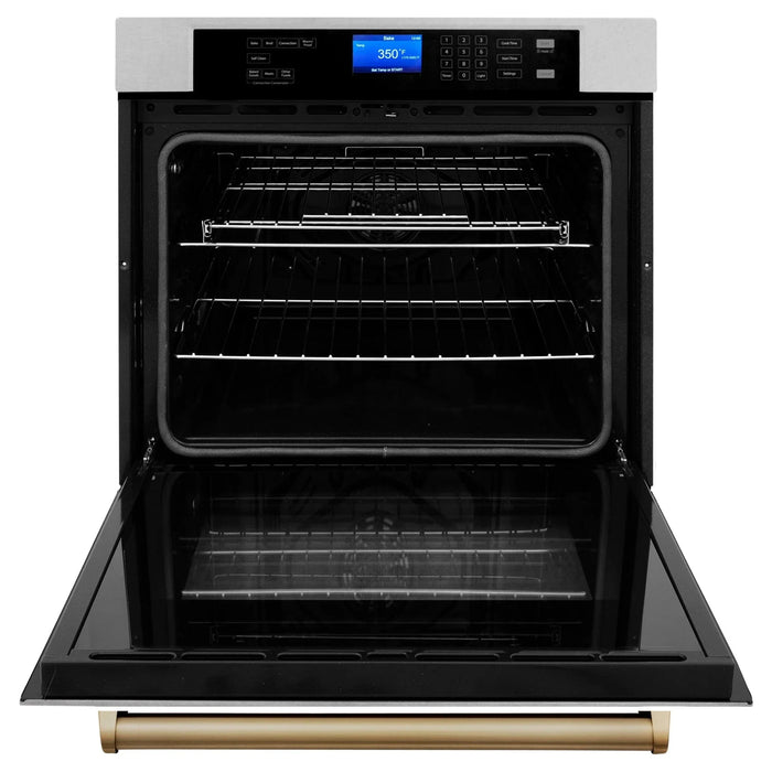 ZLINE 30" Autograph Edition Single Wall Oven with Self Clean and True Convection Stainless Steel AWSSZ - 30 - CB - Farmhouse Kitchen and Bath