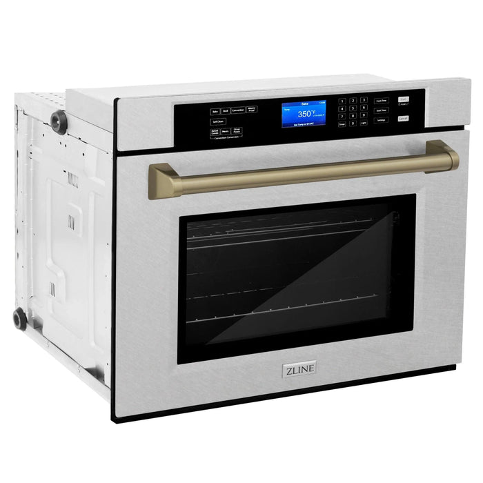 ZLINE 30" Autograph Edition Single Wall Oven with Self Clean and True Convection Stainless Steel AWSSZ - 30 - CB - Farmhouse Kitchen and Bath