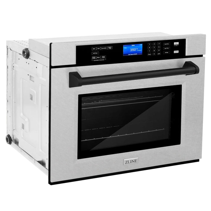 ZLINE 30" Autograph Edition Single Wall Oven with Self Clean and True Convection Stainless Steel AWSSZ - 30 - MB - Farmhouse Kitchen and Bath