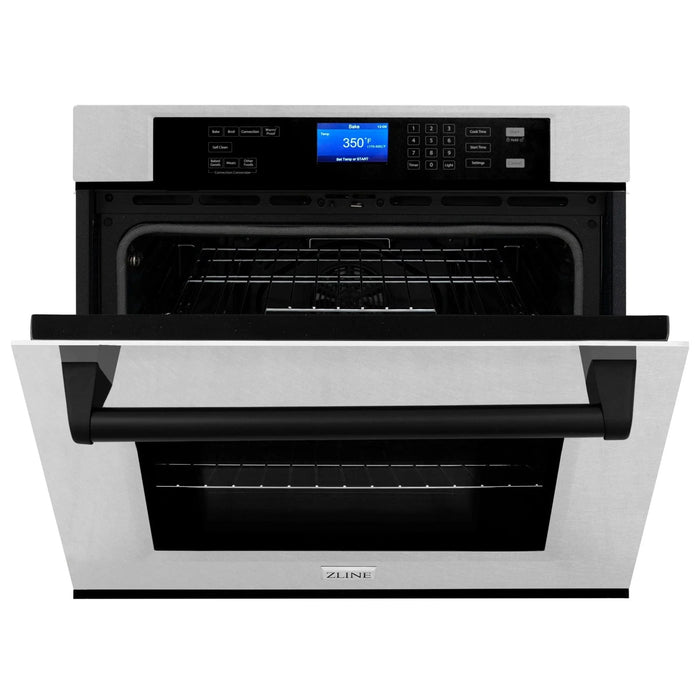 ZLINE 30" Autograph Edition Single Wall Oven with Self Clean and True Convection Stainless Steel AWSSZ - 30 - MB - Farmhouse Kitchen and Bath