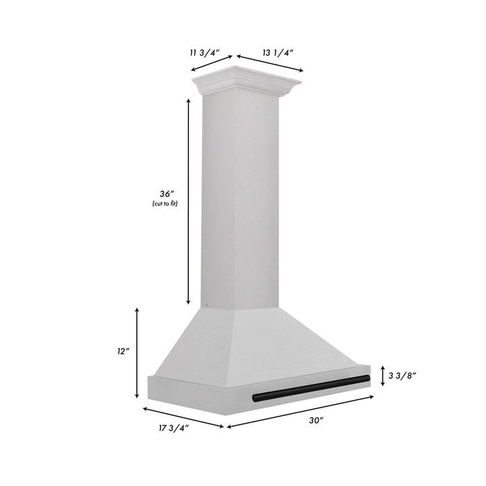 ZLINE 30" Autograph Stainless Wall Range Hood KB4SNZ - 30 - MB - Farmhouse Kitchen and Bath