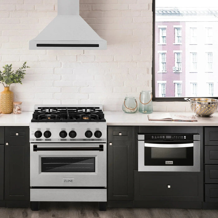 ZLINE 30" Autograph Stainless Wall Range Hood KB4SNZ - 30 - MB - Farmhouse Kitchen and Bath