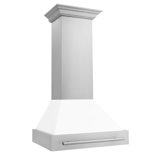 ZLINE 30" Autograph Stainless White Wall Range Hood, 8654STX - WM - 30 - Farmhouse Kitchen and Bath