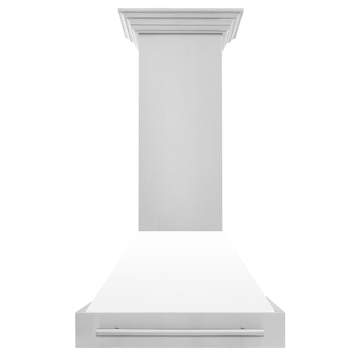 ZLINE 30" Autograph Stainless White Wall Range Hood, 8654STX - WM - 30 - Farmhouse Kitchen and Bath