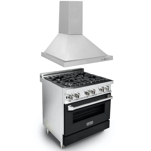 ZLINE 30" Bundle Range RA - BLM - 30 & Wall Range Hood KB - 30, 2KP - RABLMRH30 - Farmhouse Kitchen and Bath