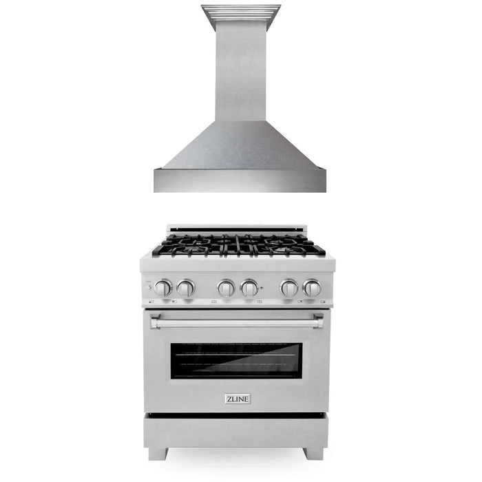 ZLINE 30" Bundle Range RAS - SN - 30 & Range Hood 8654SN - 30, 2KP - RASSNRH30 - Farmhouse Kitchen and Bath