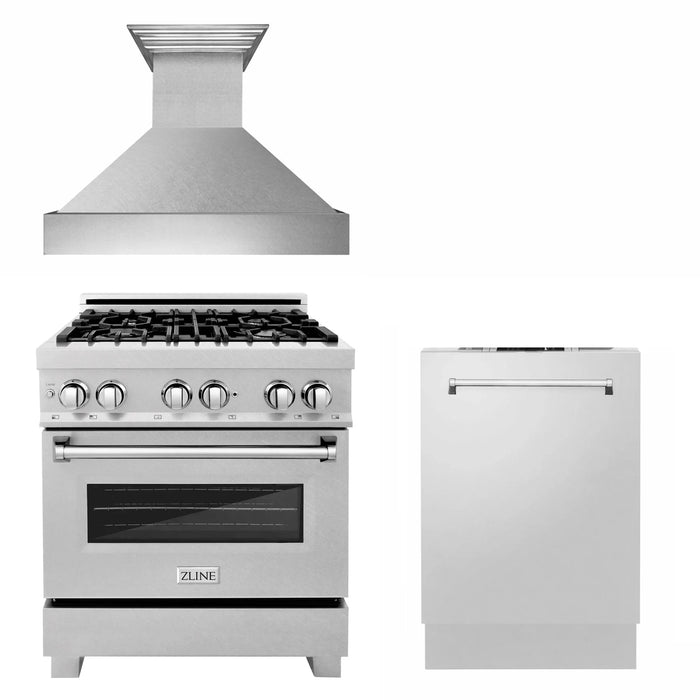 ZLINE 30" Bundled Stainless DualRange RangeHood Dishwasher 3KP - RASRH30 - DWV - Farmhouse Kitchen and Bath