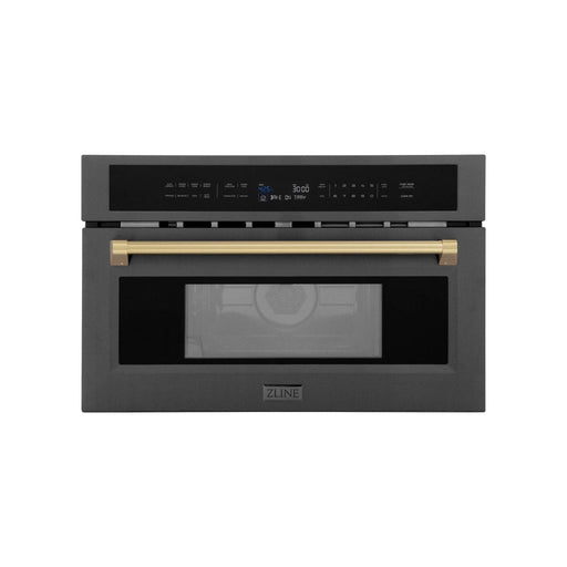 ZLINE 30” Convection Microwave, Black Stainless, Bronze MWOZ - 30 - BS - CB - Farmhouse Kitchen and Bath
