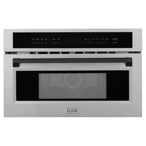 ZLINE 30” Convection Microwave, Stainless Steel, Black MWOZ - 30 - SS - MB - Farmhouse Kitchen and Bath