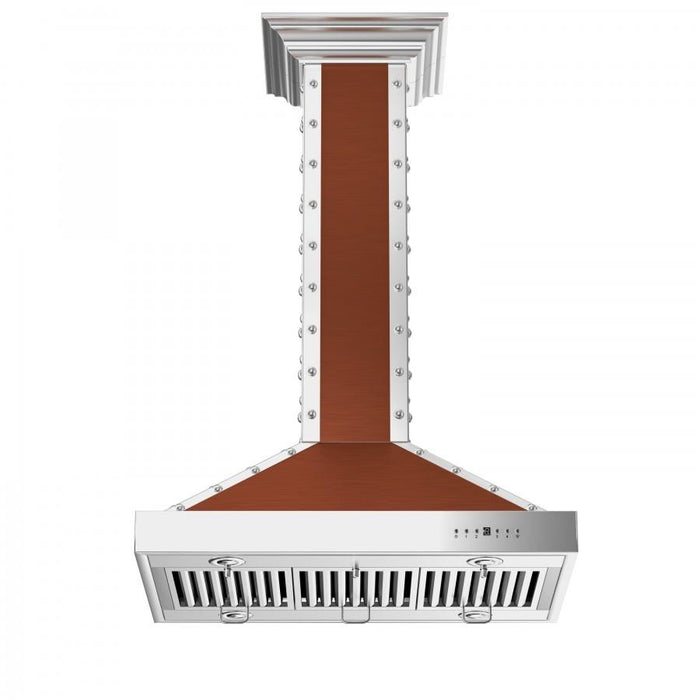 ZLINE 30” Copper Finish Island Range Hood, KB2i - CSSXS - 30 - Farmhouse Kitchen and Bath