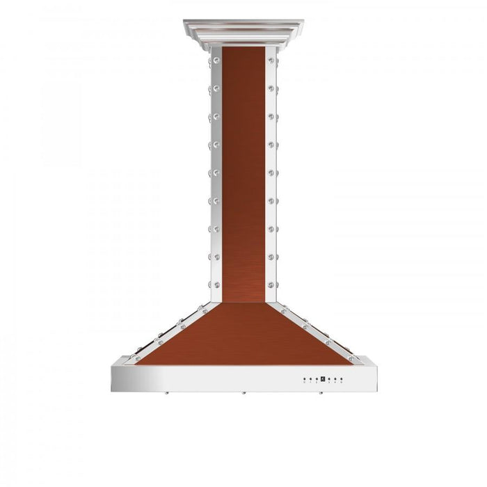 ZLINE 30” Copper Finish Island Range Hood, KB2i - CSSXS - 30 - Farmhouse Kitchen and Bath